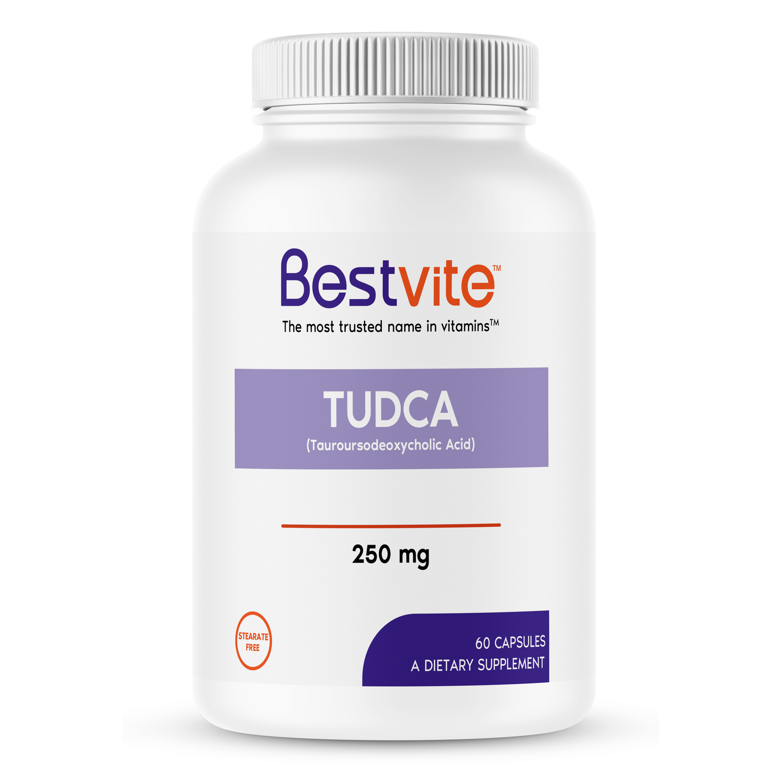 Bestvite TUDCA 250mg (60 Capsules) (Tauroursodeoxycholic Acid) – No Stearates