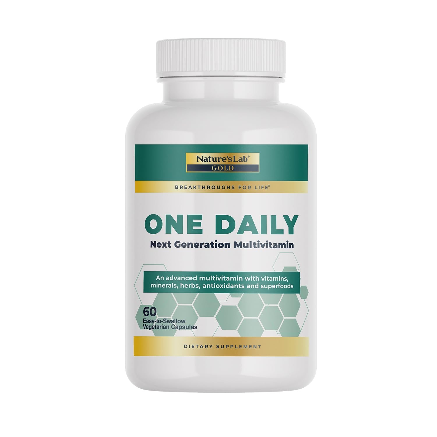 Gold Daily Multivitamin – Contains 19 Essential Vitamins & Minerals including…