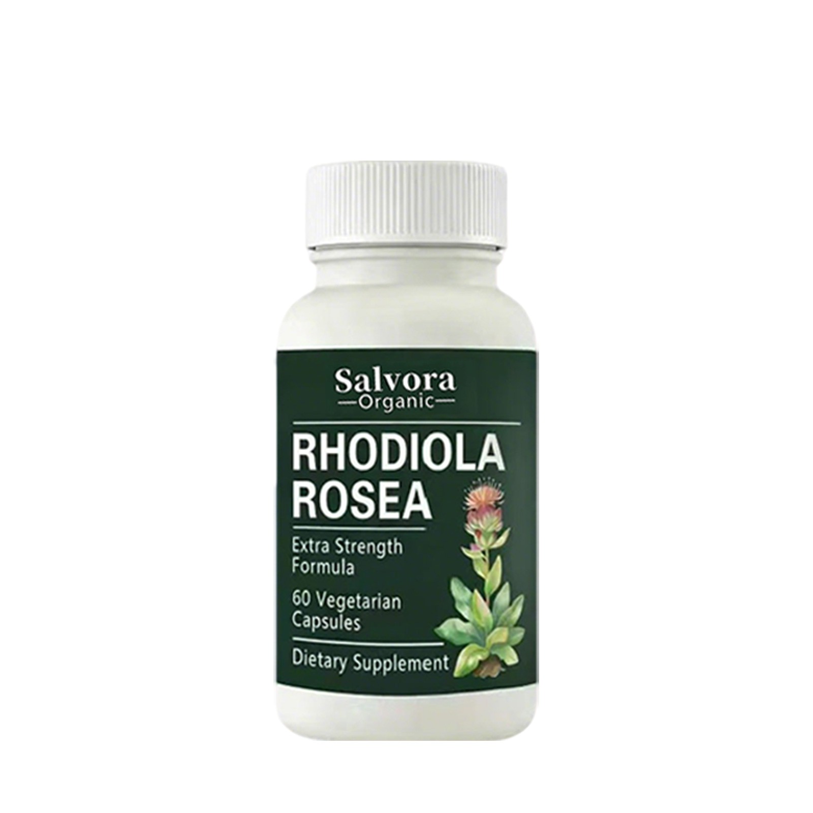 Salvora Organic Rhodiola Rosea 60 Capsules Nutrition Health Supplement Capsules*