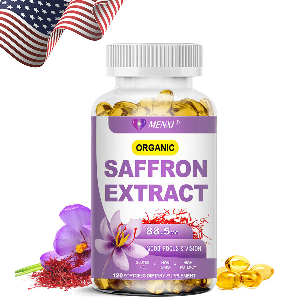 Saffron Extract 120 Capsules – 88.5mg Stress Relief & Mood Support Antioxidant