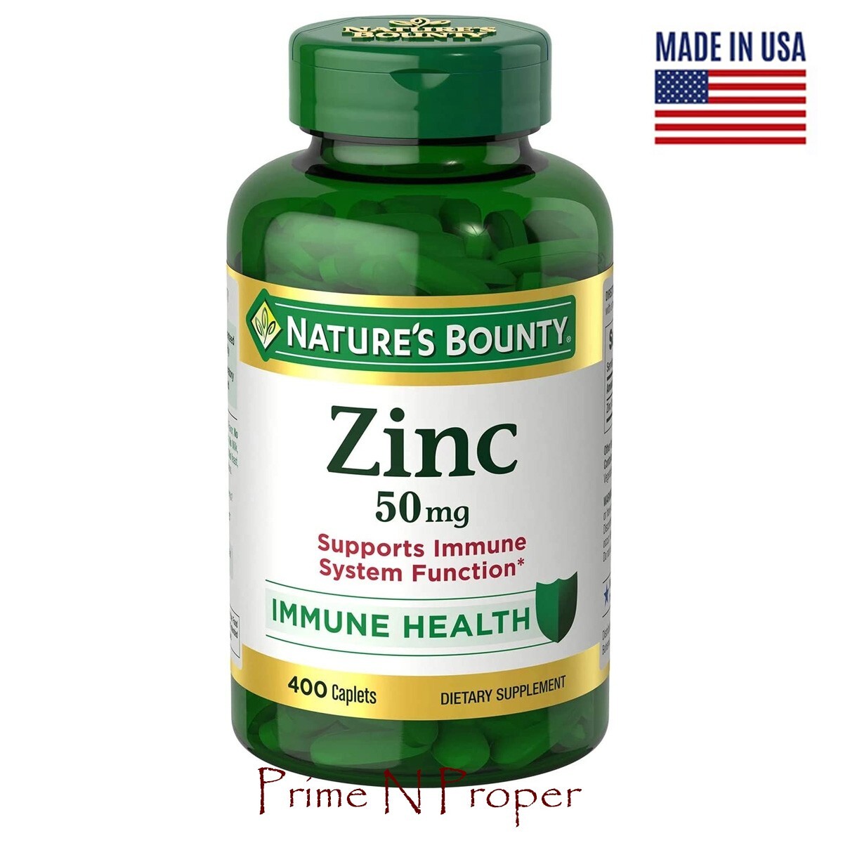 Nature’s Bounty Zinc Supports Immune Health 50mg 400 ct Caplets expire 04/2026