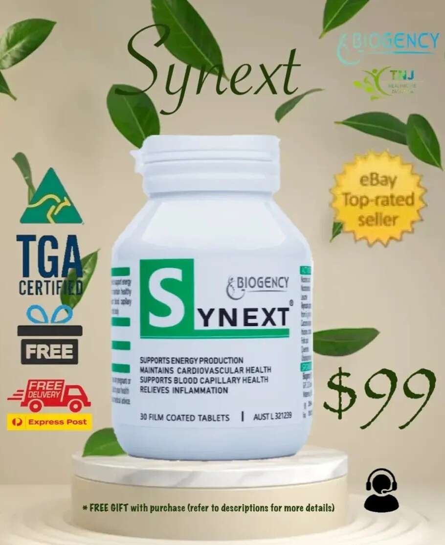 Synext NAD+ Suppl 30 Tabs TGA -FREE Express Post+Gift -Biogency Authorised Agent