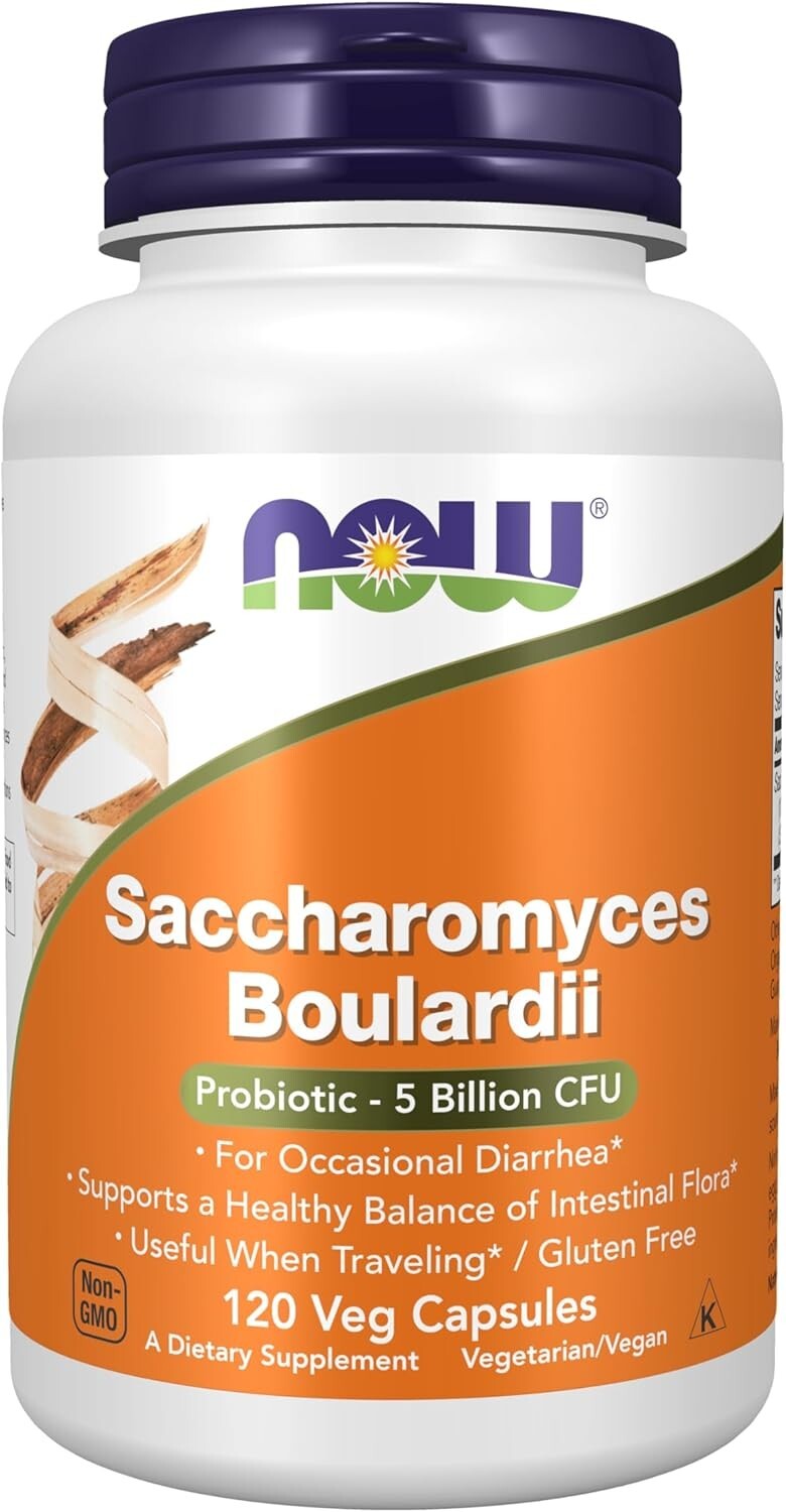 NOW FOODS Saccharomyces Boulardii 120 Veg Capsules