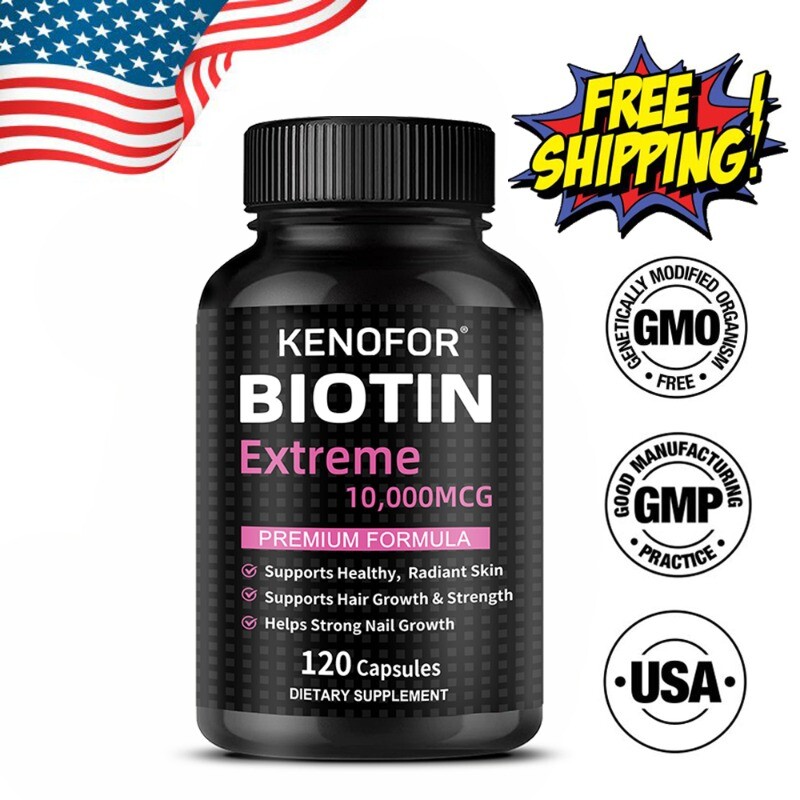 Biotin 10,000 Mcg Maximum Strength High Potency Hair Skin & Nails –