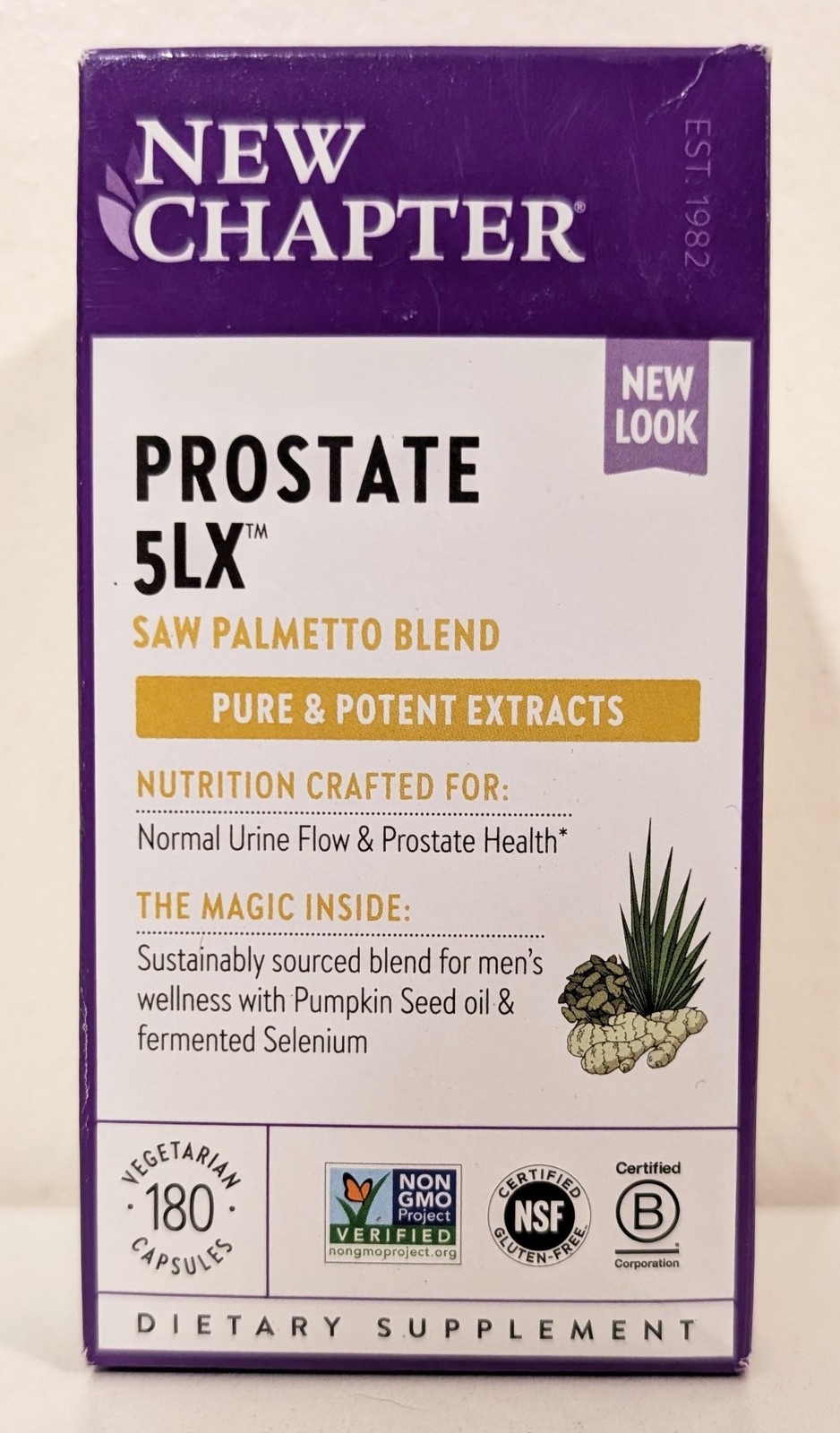 New Chapter Prostate 5LX – Saw Palmetto Blend – 180 Capsules – EXP 03/29 – NEW