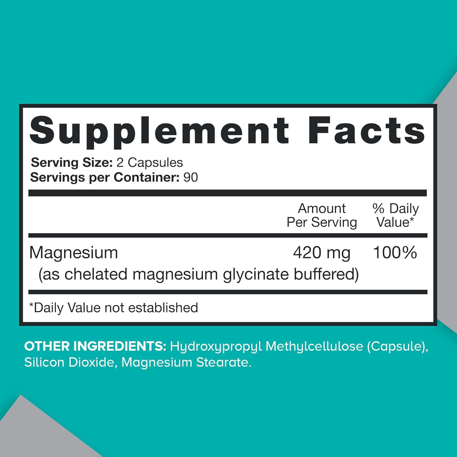 Magnesium Capsules 420Mg, 100% DV, High Absorption Magnesium Supplement, Extra S