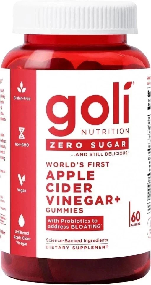 3 Bottles Goli Zero Sugar Best Seller Trio Set Gummies, 60 Counts Per Bottle USA
