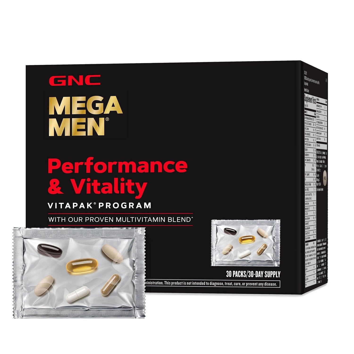 GNC Mega Men Performance and Vitality Vitapak Program, 30 Count (Pack of 1)