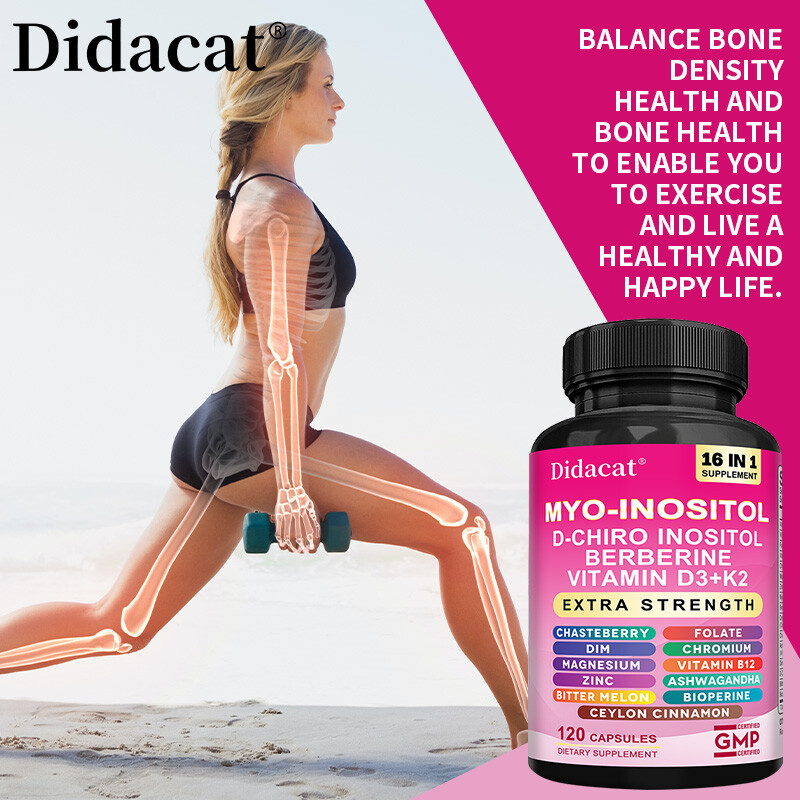 2-Pack Zoyava Myo-Inositol & D-Chiro Inositol 16-in-1 Berberine D3 Support 180ct