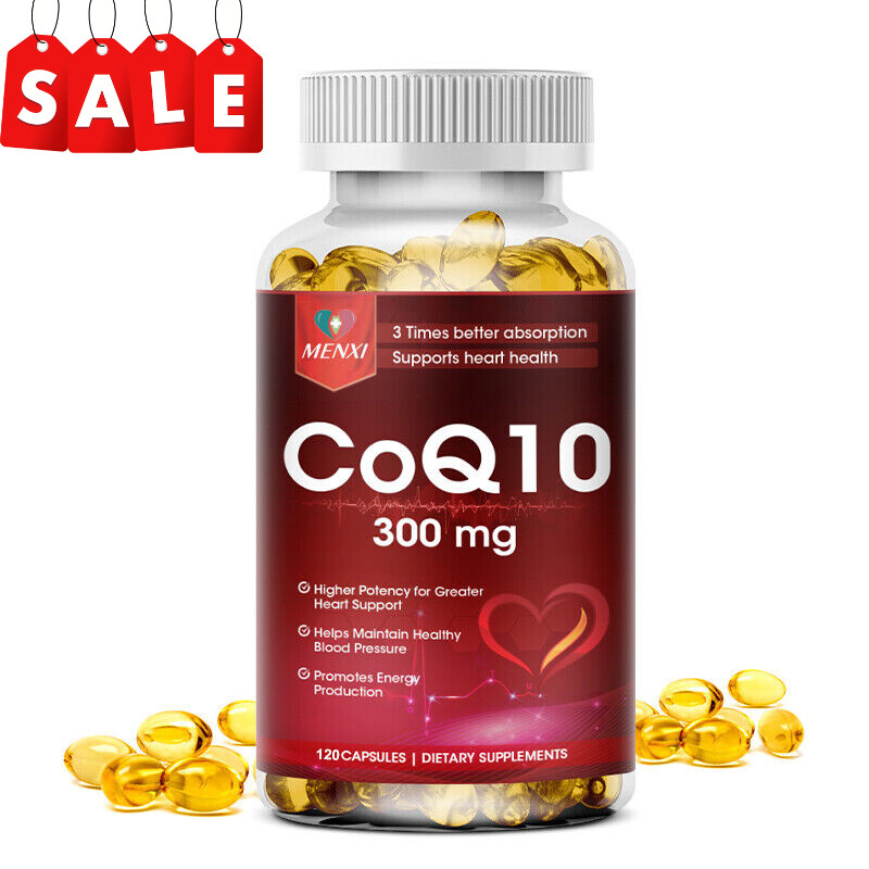 CoQ 10 Coenzyme Q10 Vegan Softgel 300mg Cardiovascular Heart Health 120 Capsules