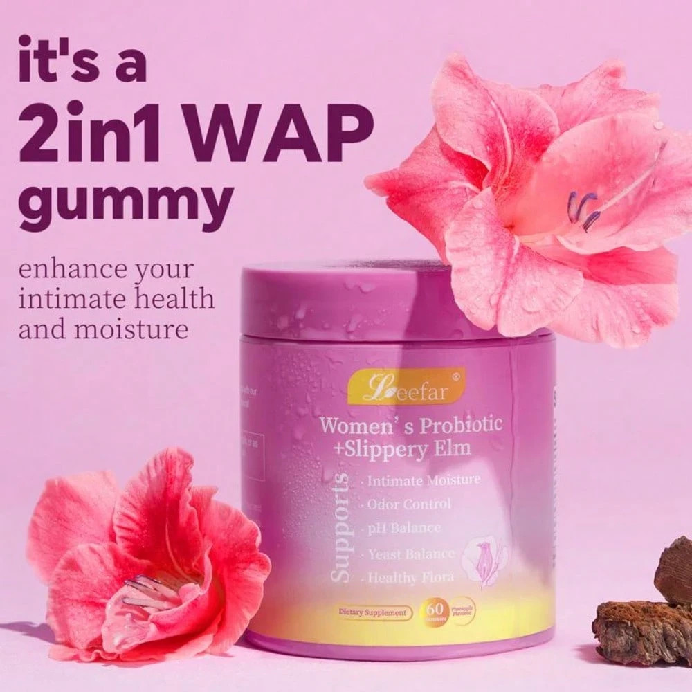 LEEFAR Her Juicy Feminine Probiotics Gummies- All in One Solution with Slippery