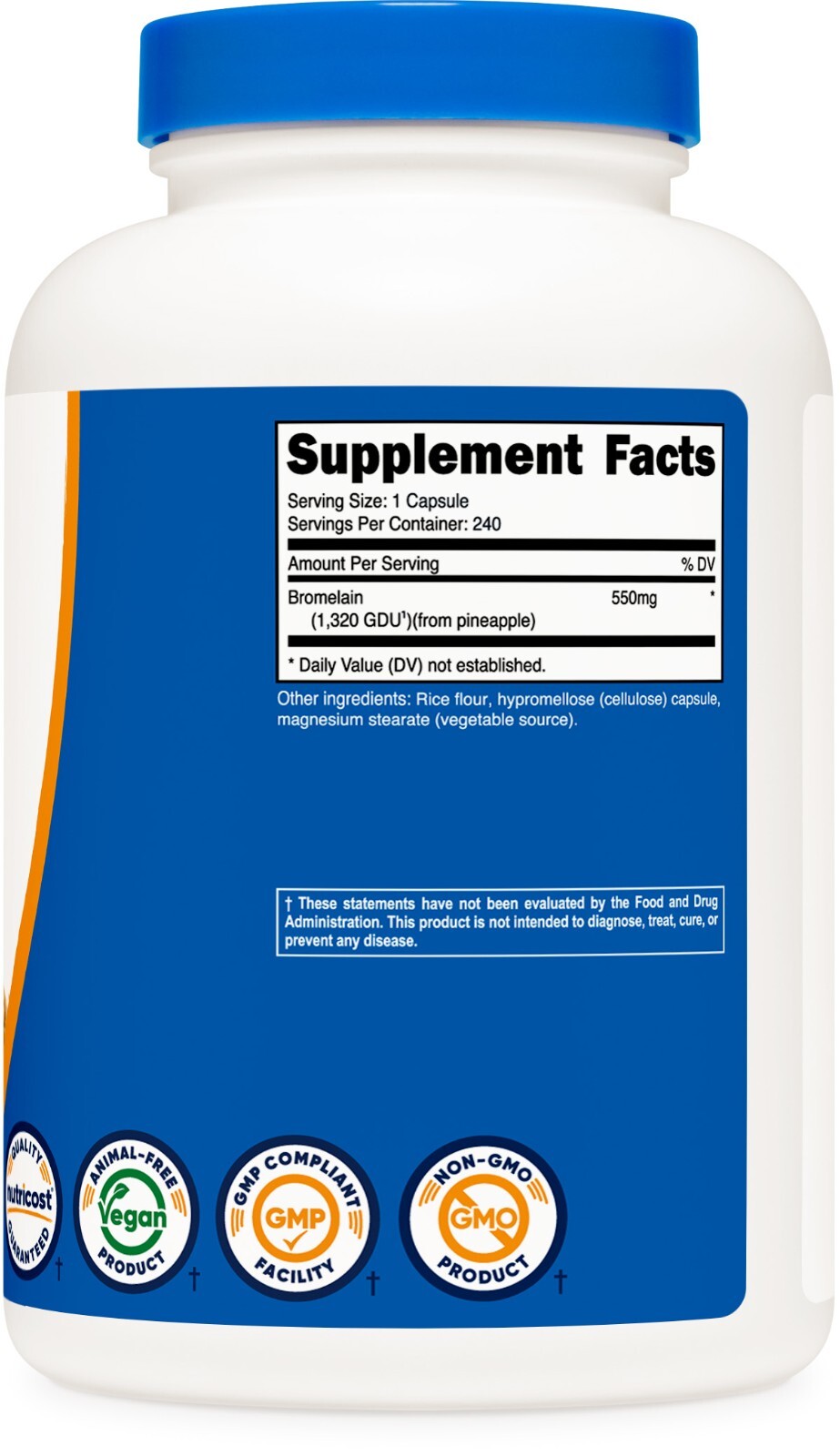 Nutricost Bromelain Capsules (240 Servings)(500 MG Per Serving) – Vegan, Non-GMO