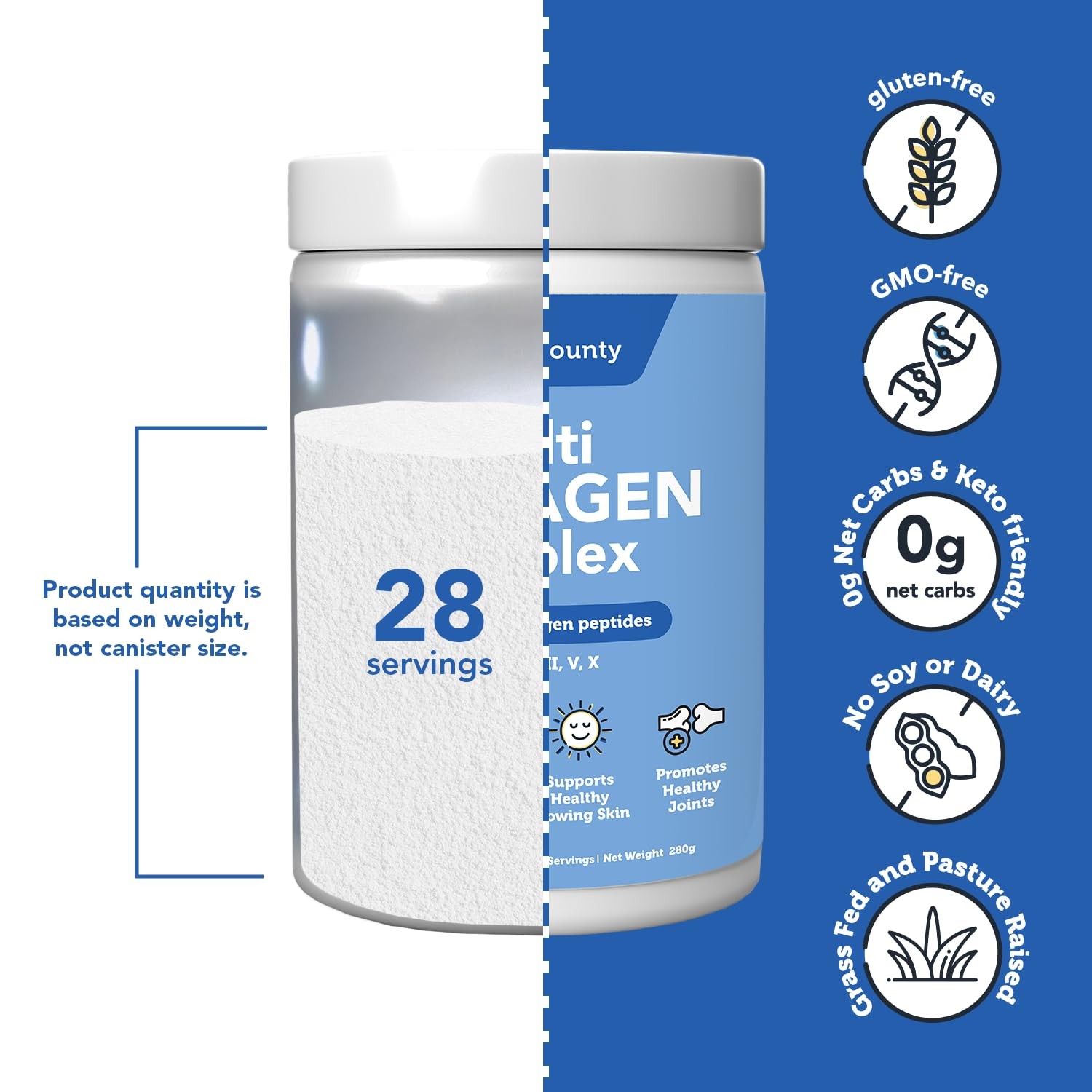 Vitamin Bounty Multi Collagen Complex – Hydrolyzed 8.25 Ounce (Pack of 1)