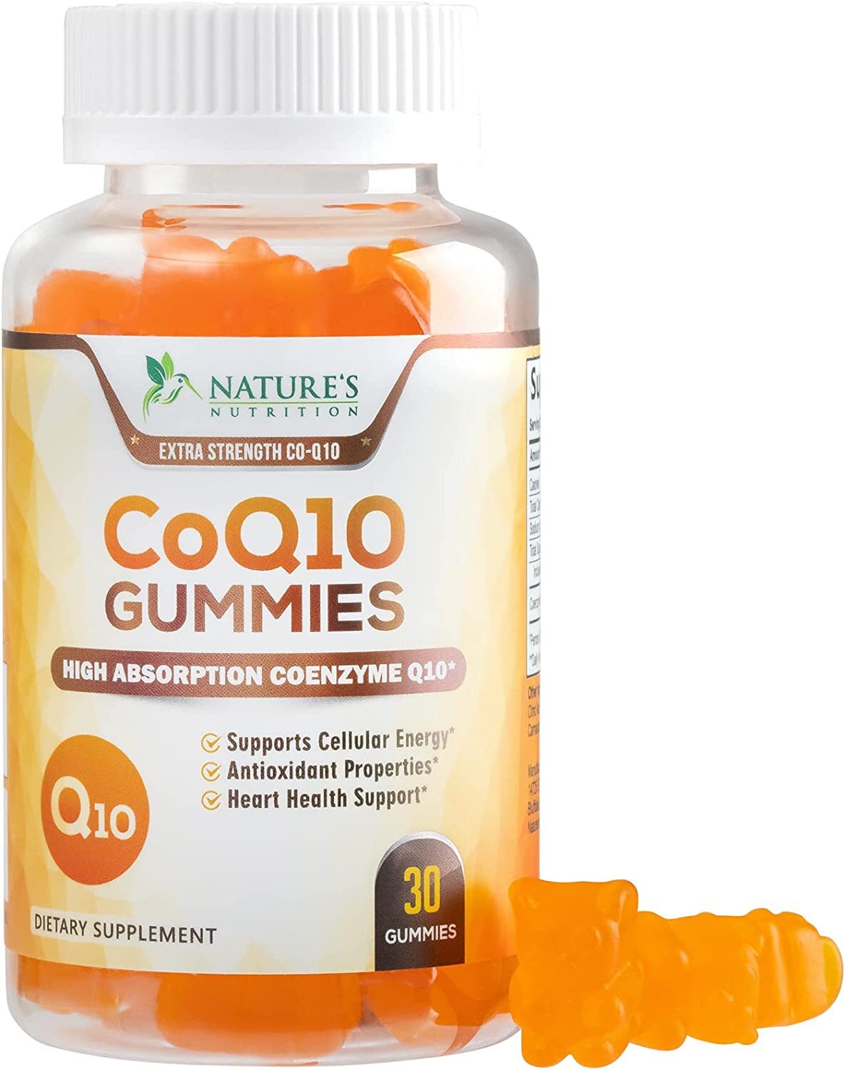 CoQ10 Gummies 100mg Natural Heart Health Support – Yummy Peach Gummy Vitamins