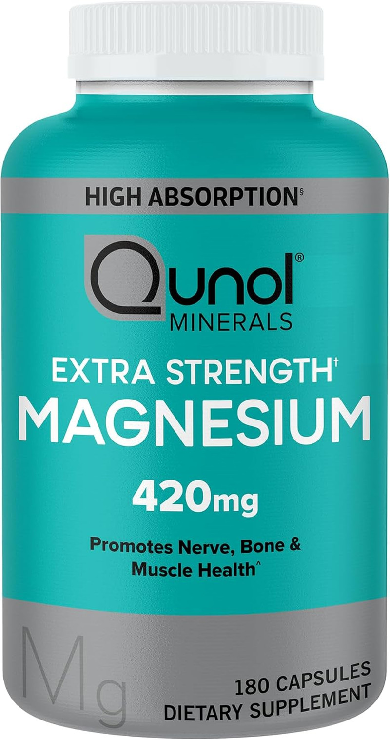 Magnesium Capsules 420Mg, 100% DV, High Absorption Magnesium Supplement, Extra S
