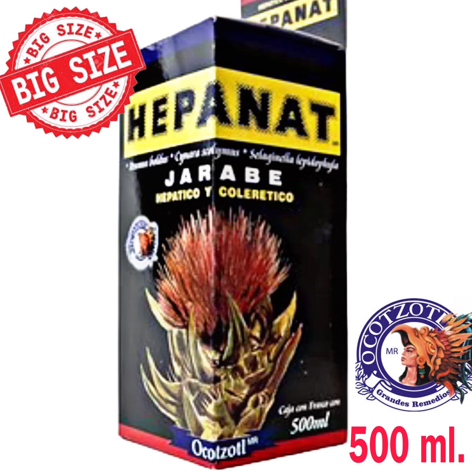 1 HEPANAT JARABE HEPATICO Y COLERETICO FRASCO DE 500 ML ea. Exp 07/2026 JUMBO!!