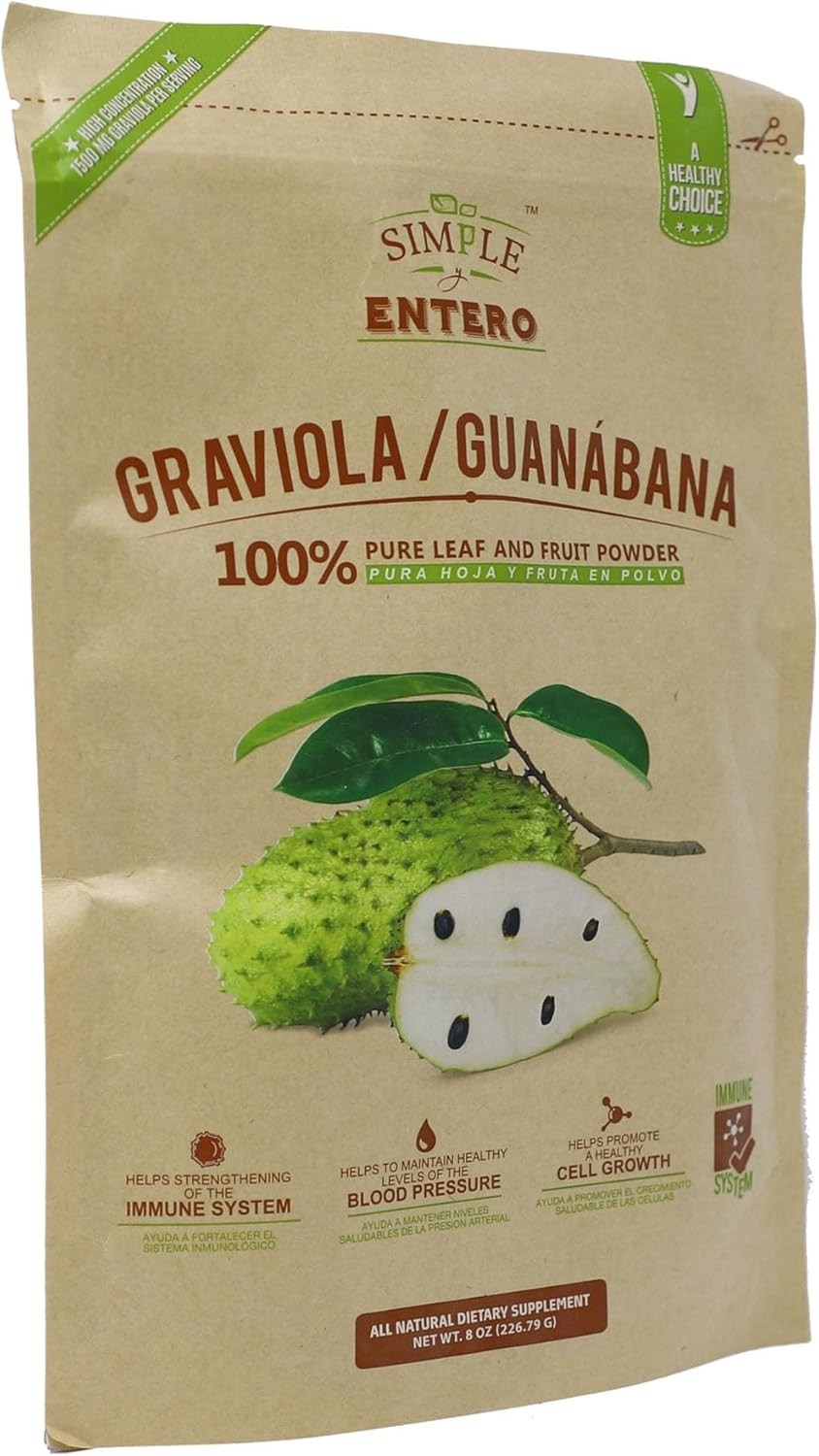 100% Pure Graviola Soursop Powder | 8 oz Supplement for Digestive Health