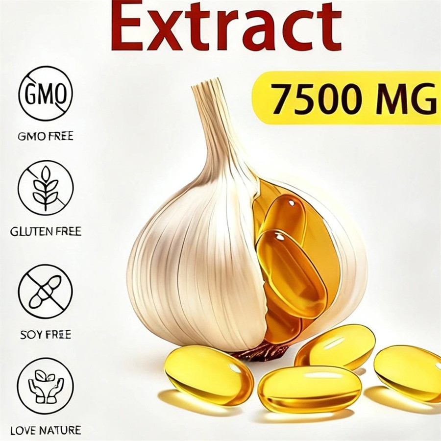 3Bag Elare Aged Garlic Extract, 300 Softgels, 7500mg Odorless | Heart & Immune