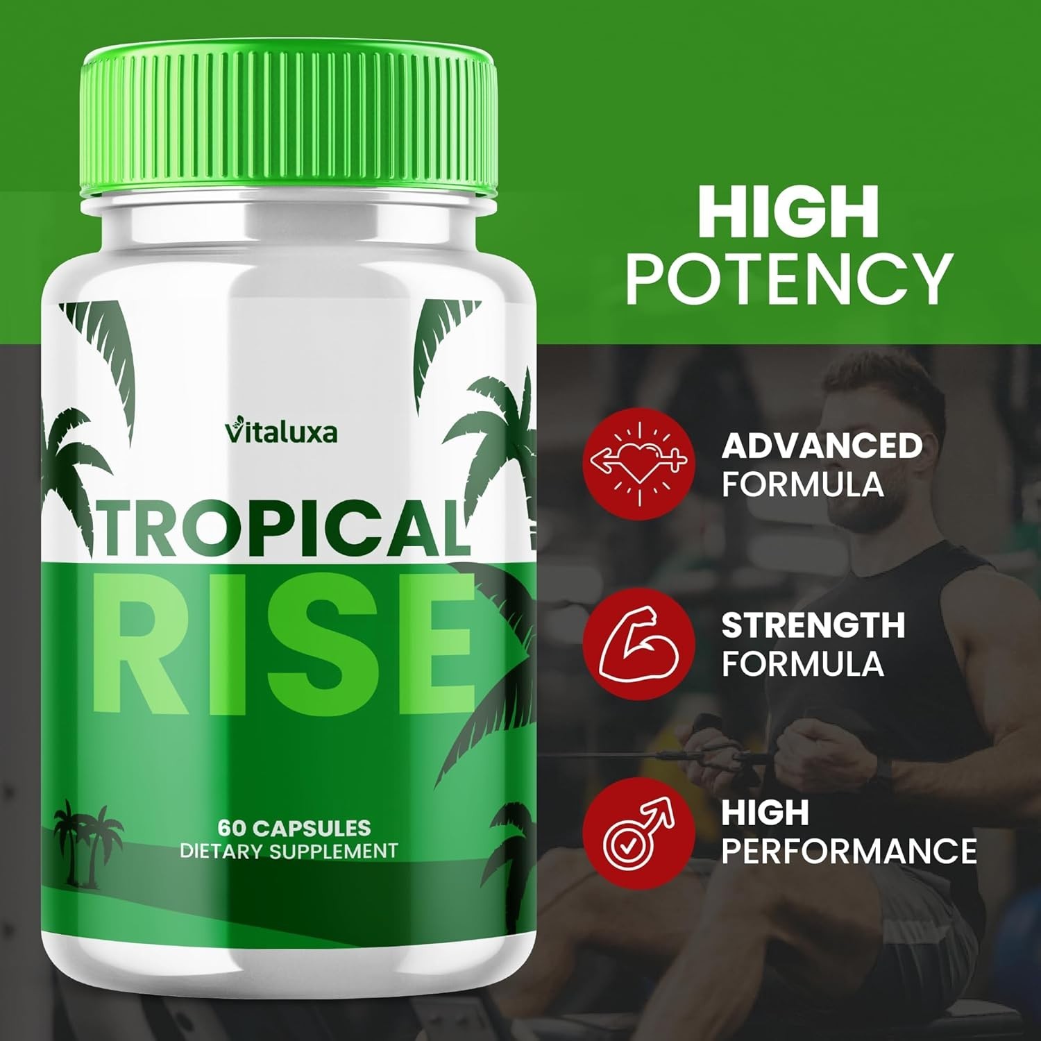 (3 Pack) Tropical Rise Pills Supports Male Vitality & Performance (180 Capsules)