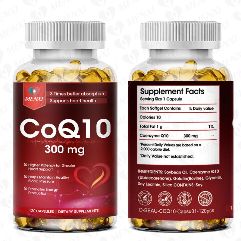 CoQ10 Coenzyme Q10 300mg Heart Support NON GMO Antioxidant Supplement 240 Caps