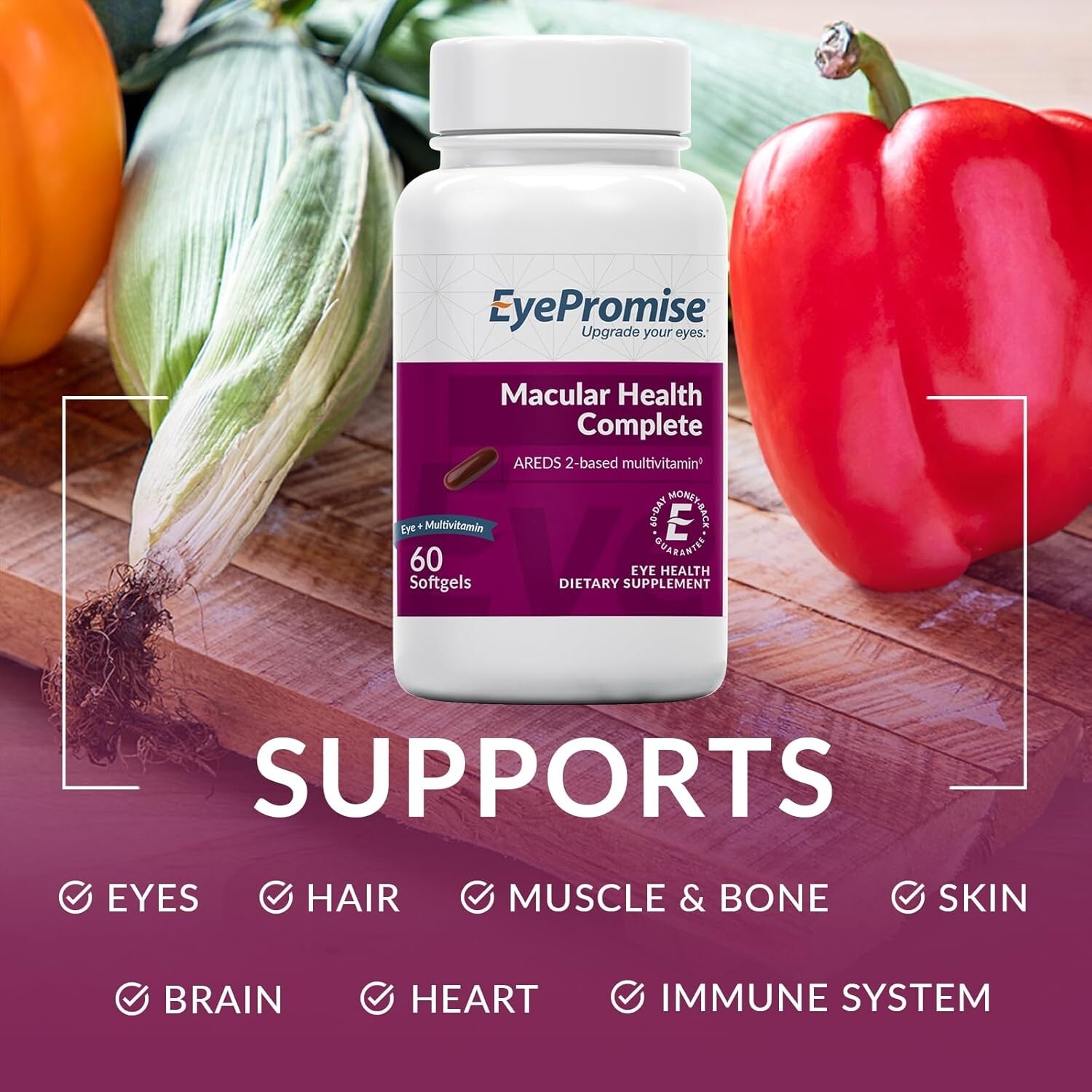Complete Macular Health: 2 Softgels Packed with Essential Nutrients for Vitality