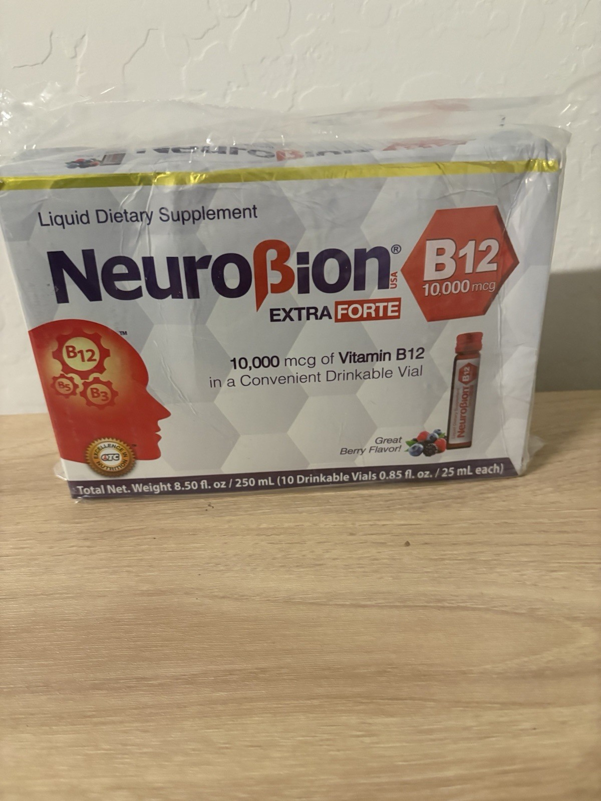 Neurobion Extra Forte Vitamin B12 Liquid 10,000 mcg Berry Flavor 10 Vials
