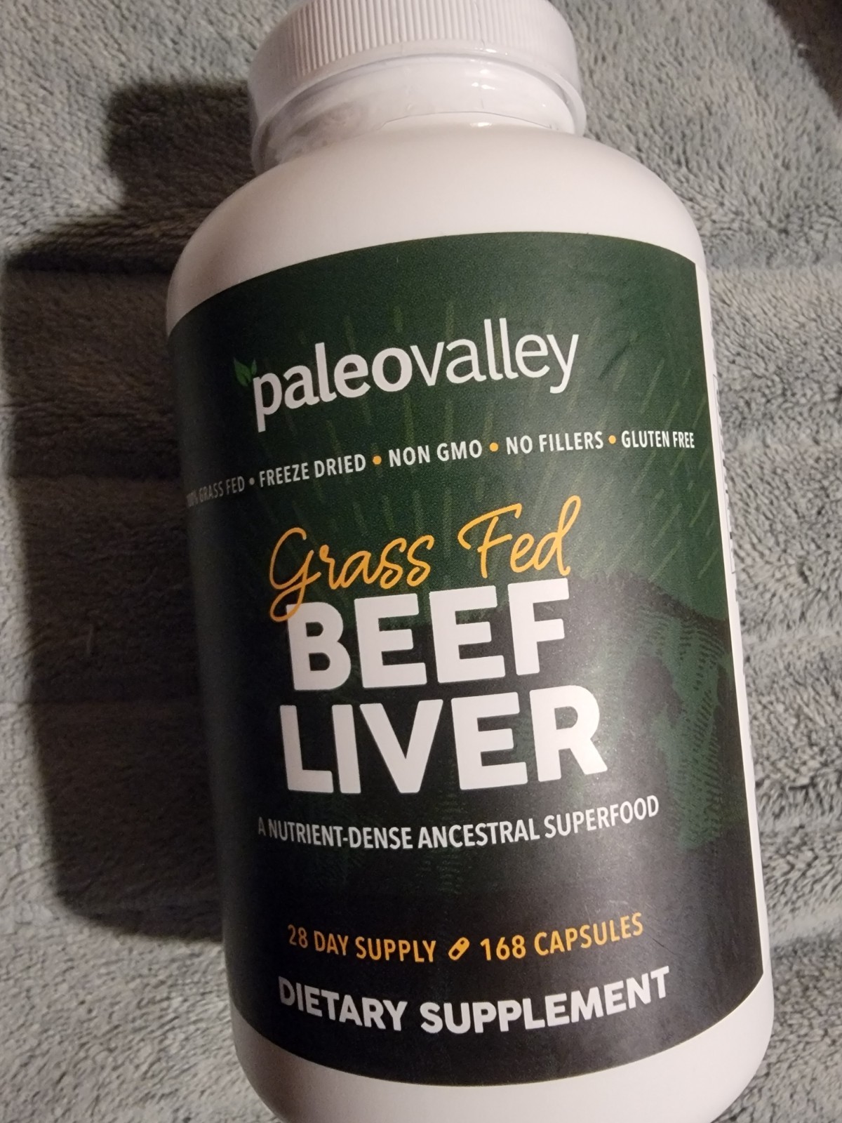 Grass Fed Bovine Liver Capsules Beef Organ Immune Skin & Hair Support Supplement