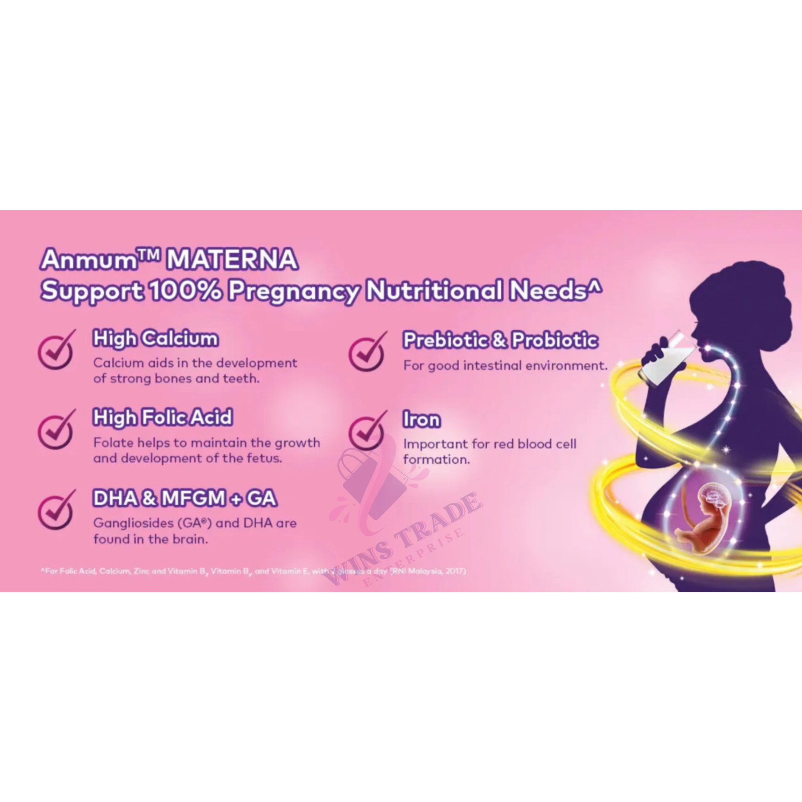 Anmum Materna 650g Milk For Pregnant Woman Original Flavour X 1
