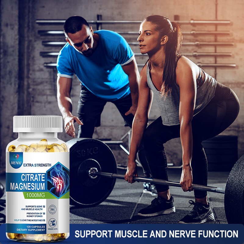 Magnesium Citrate 1000mg Capsules -Sleep and Muscle Support, Vegan, 120 softgels