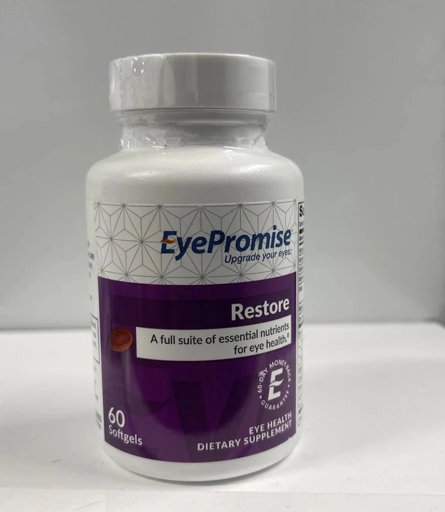 Pack of 4 EyePromise Restore Macular Health Supplement 180 Softgels NEW