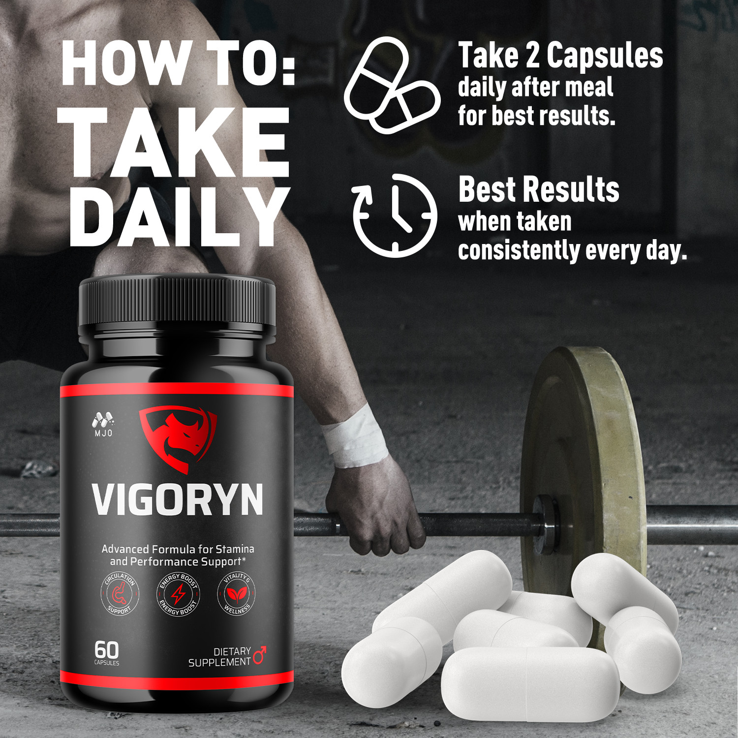 (5 Pack) Vigoryn Advanced Male Health Support Supplement Vigo Ryn 300 Capsules