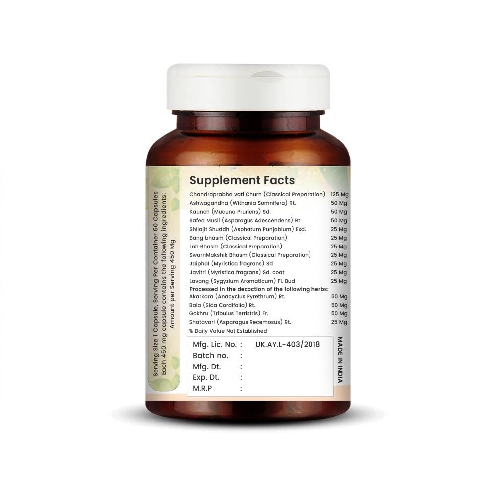 Vedikroots Men’s Wellness Capsules – Supports Energy, Strength & Wellness