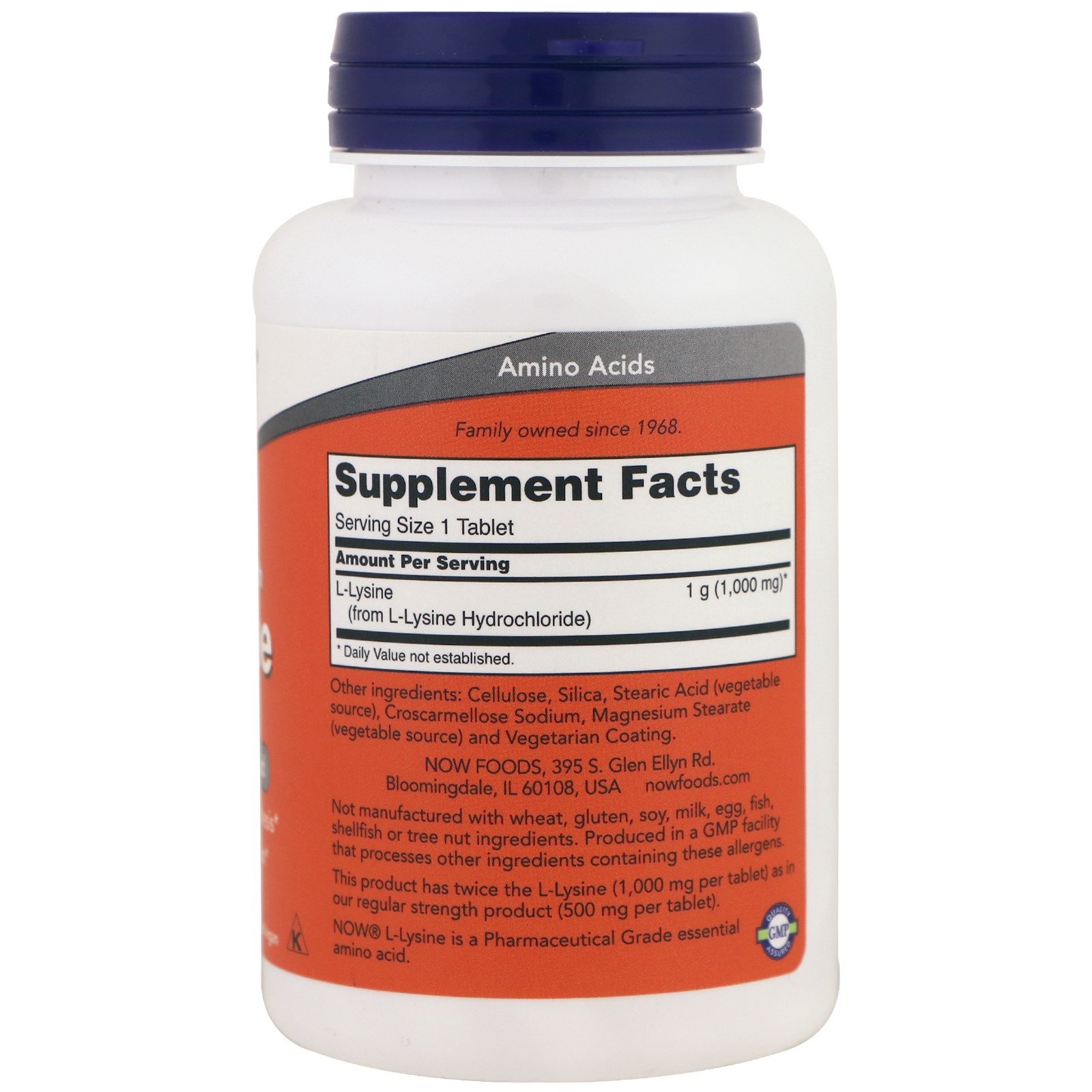 Now Foods, (2 Pack) L-Lysine, 1,000 mg, 100 Tablets