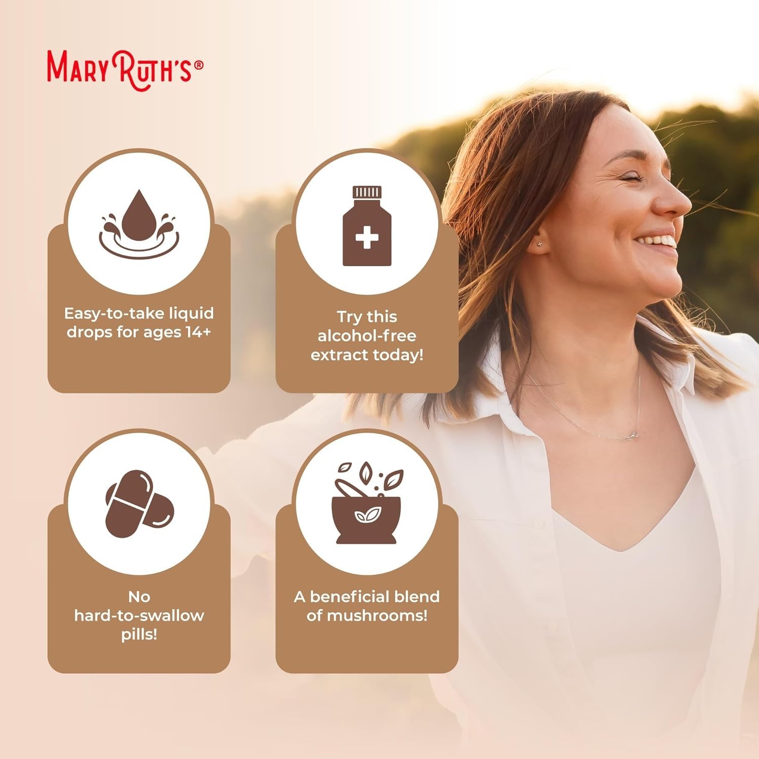 Organic Mushroom Complex Drops – Lion’s Mane, Turkey Tail, and Reishi Blend