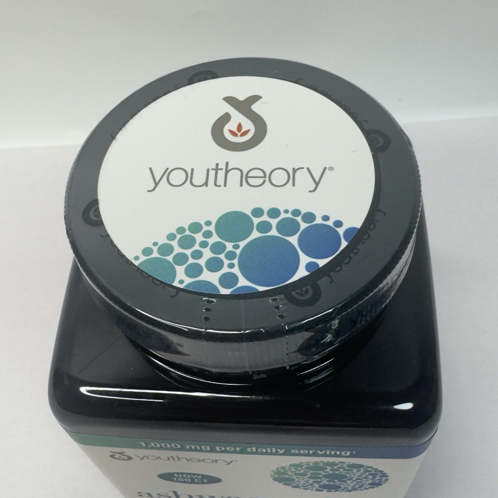 Youtheory Ashwagandha 1000 mg, 180 Vegetarian Capsules (Exp 09/2027)