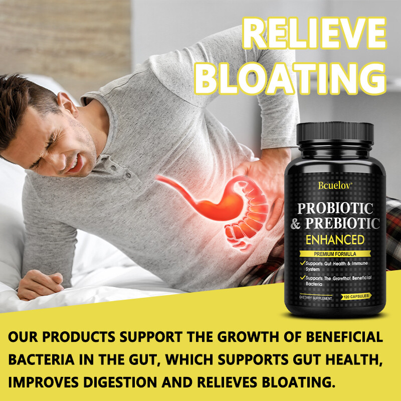 Prebiotic & Probiotics Gas, Constipation & Bloating Relief,Supports Gut Health