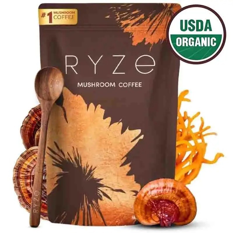 Organic Mushroom Coffee 180g Shiitake Cordyceps Focus Energy Blend