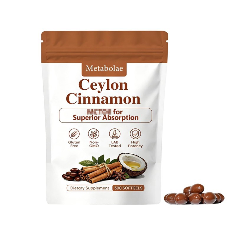 Metabolae Ceylon Cinnamon Capsules – 300 Softgels, Supports Metabolic Balance