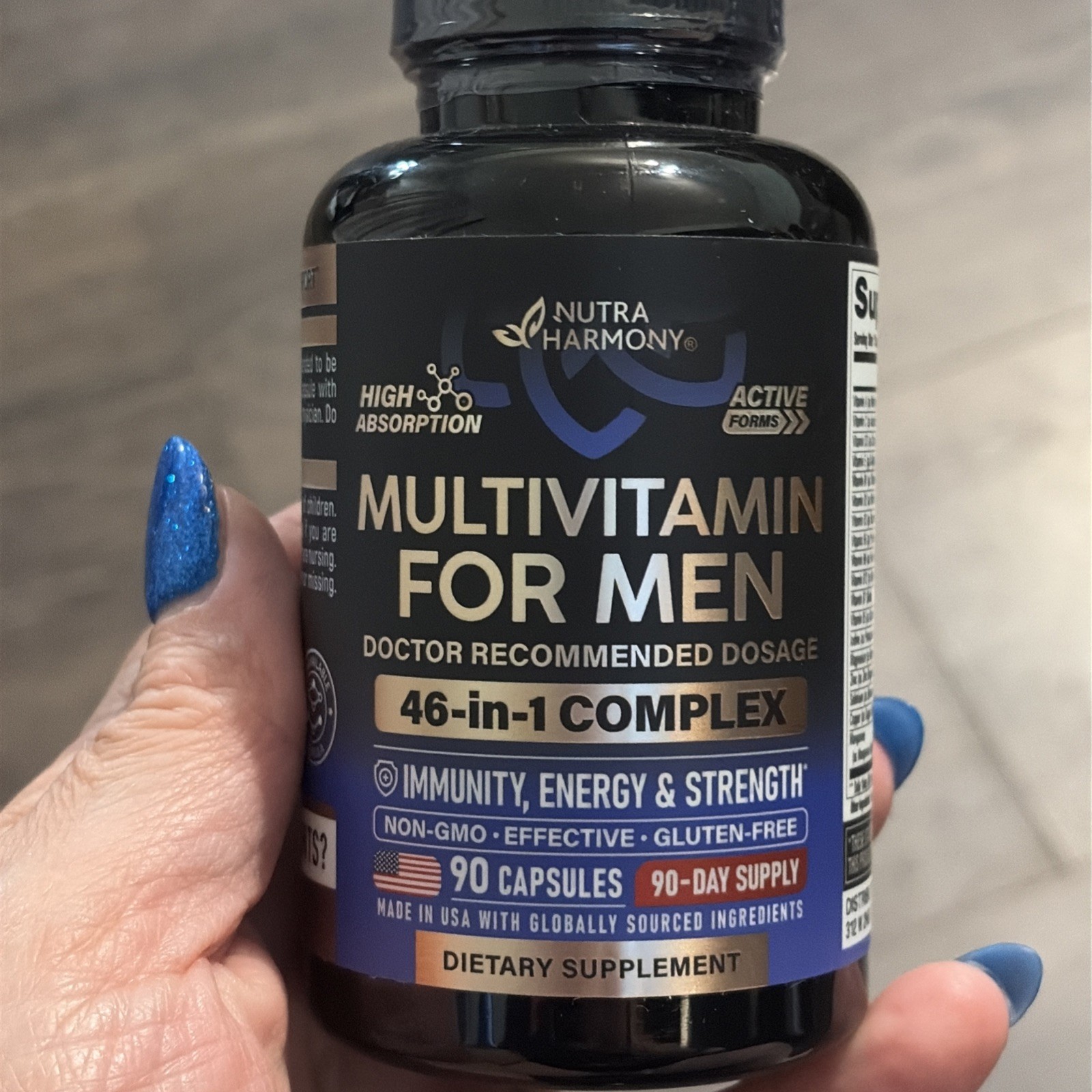 Nutra Harmony Multivitamin for Men Full Spectrum Complex 90 Capsules – Brand New