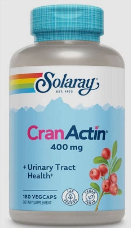 Solaray CranActin – 400 mg – Urinary Tract Support – 180 Veg Caps 4/29