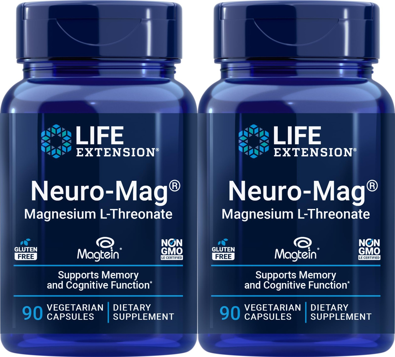 Life Extension Neuro-mag Magnesium L-threonate, 90 Count Pack of 2