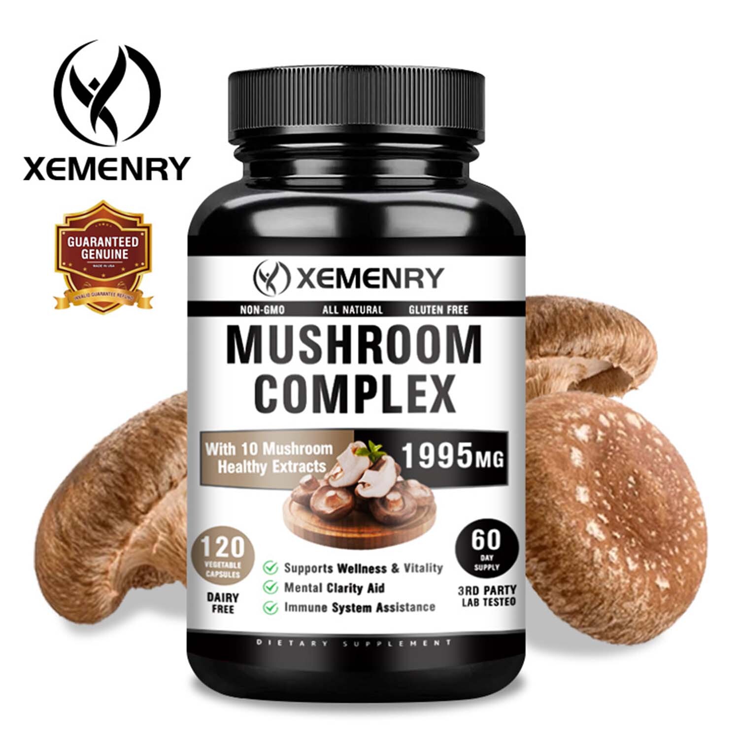 Mushroom Complex – Memory, Focus, Brain Health – Cordyceps Sinensis, Lions Mane