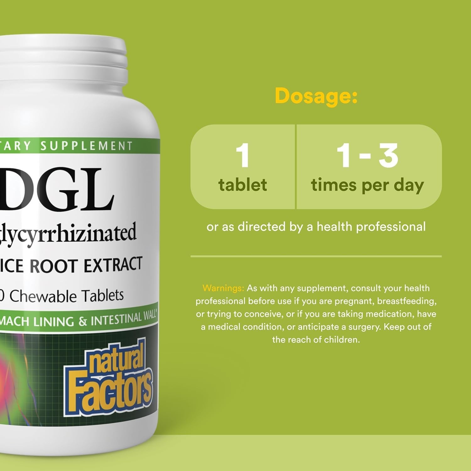 Natural Licorice Root Extract DGL Chewables – 180 Tablets for Gut Health