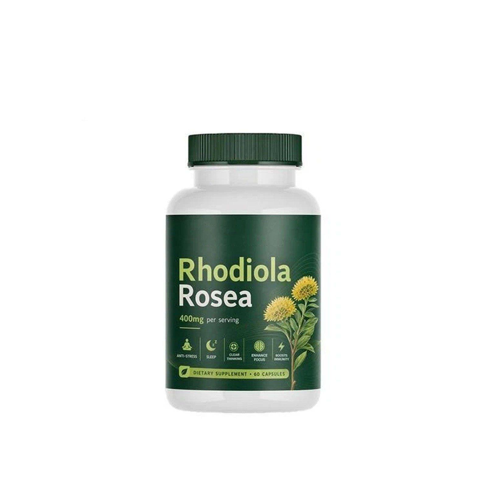 Soluma Rhodiola Rosea, 400mg Per Serving With Bioperine 60 Capsules 1 Set