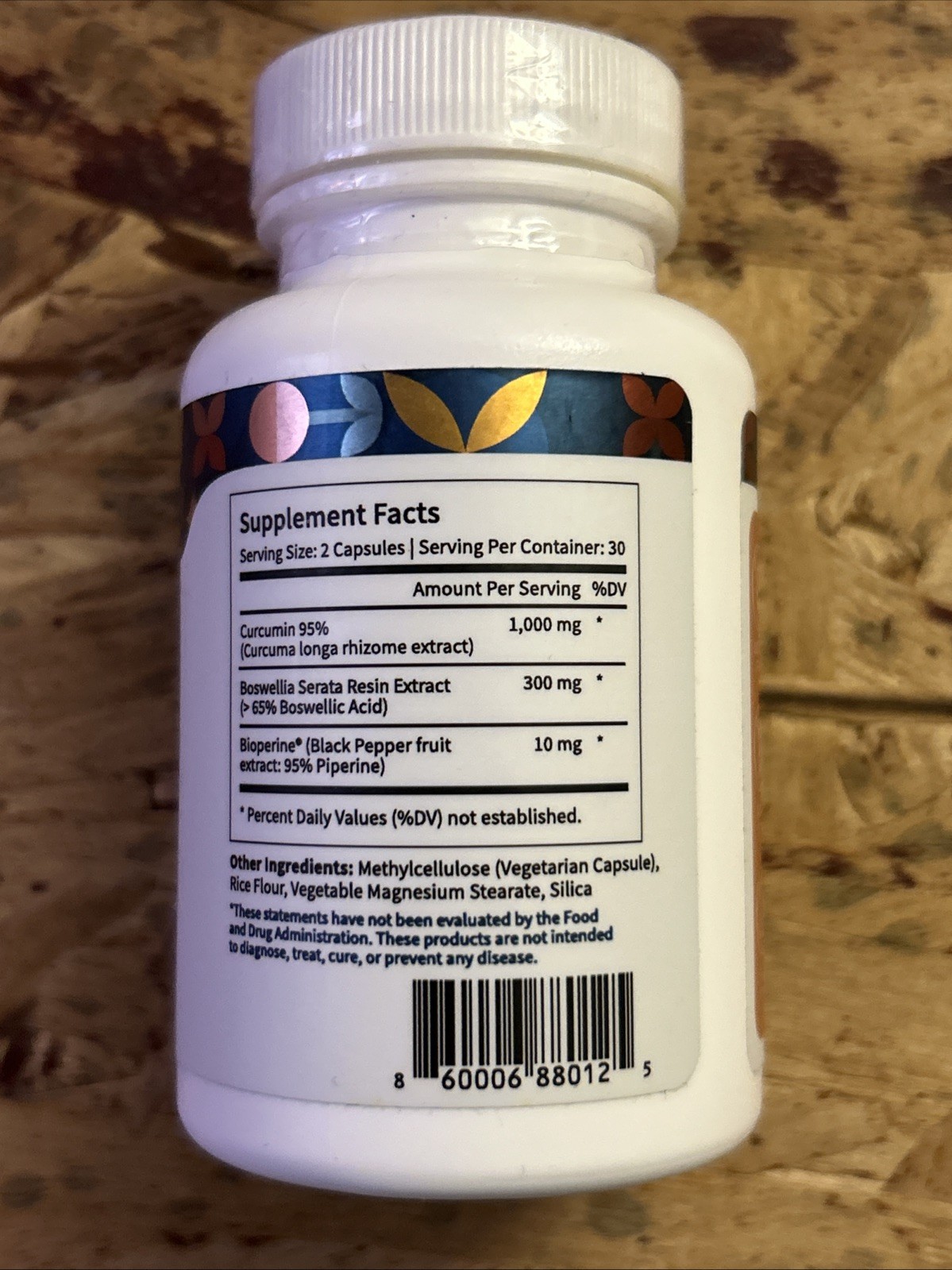 Pattern Wellness Turmeric Curcumin 1300mg – 60 Caps – Best By: 02/26