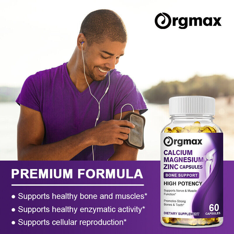 Calcium Magnesium Zinc with Vitamin D3 Strong For Bone Health Muscle Improvement