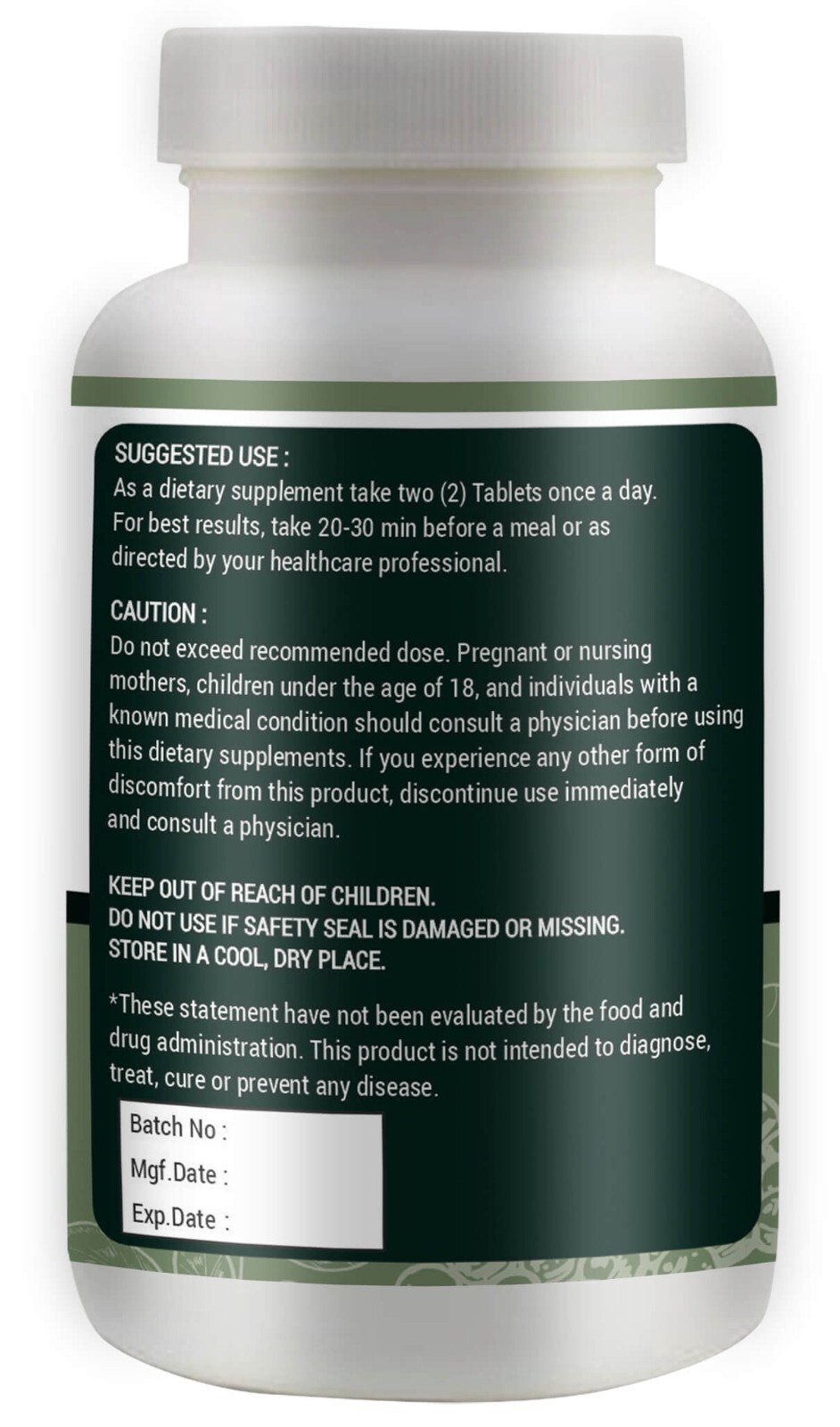 Moringa Tablets with Turmeric and Black Pepper, 300 Pills, 150 Serving