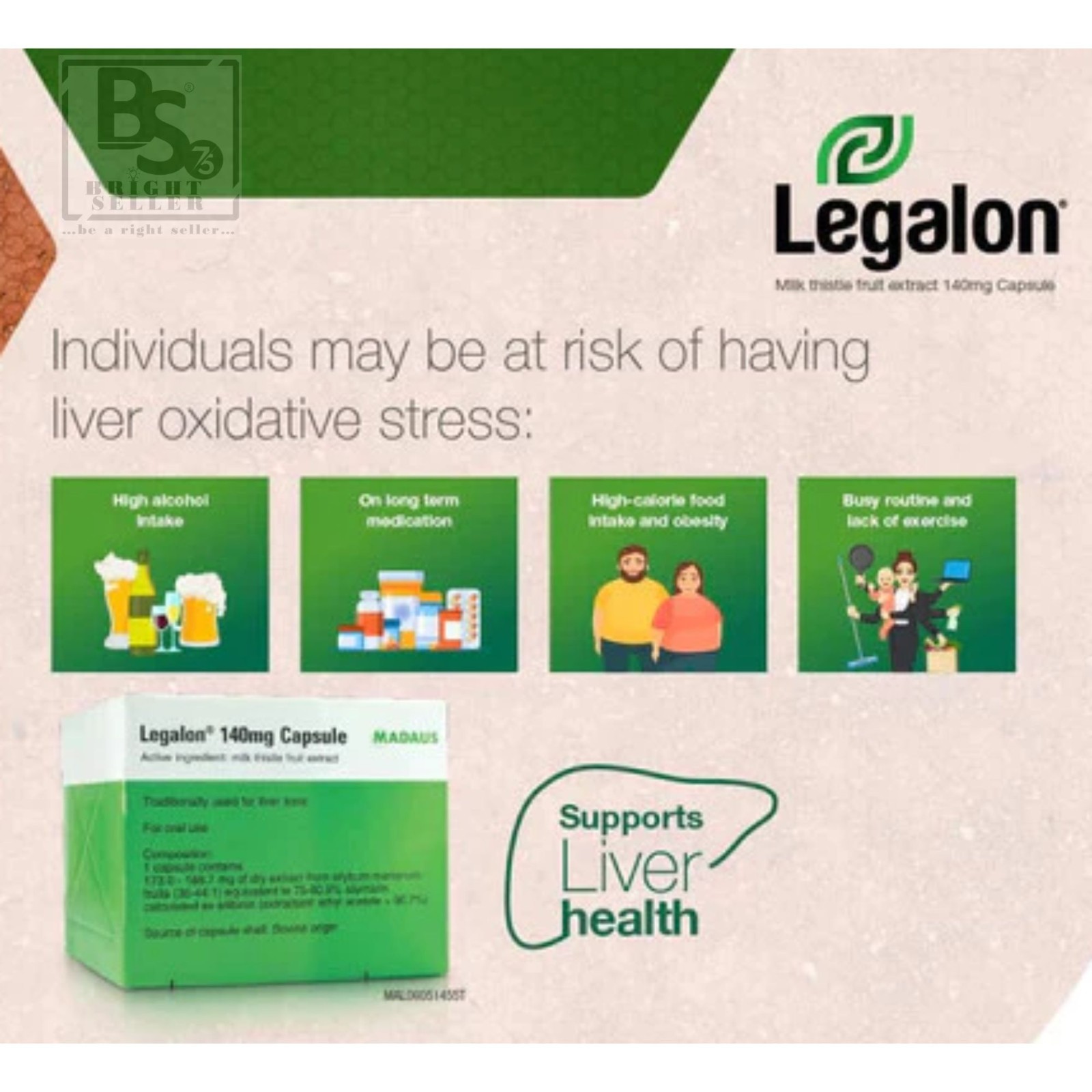 LEGALON 100’s (Original) Madaus Germany Traditionally Used For Liver – FREE Gift