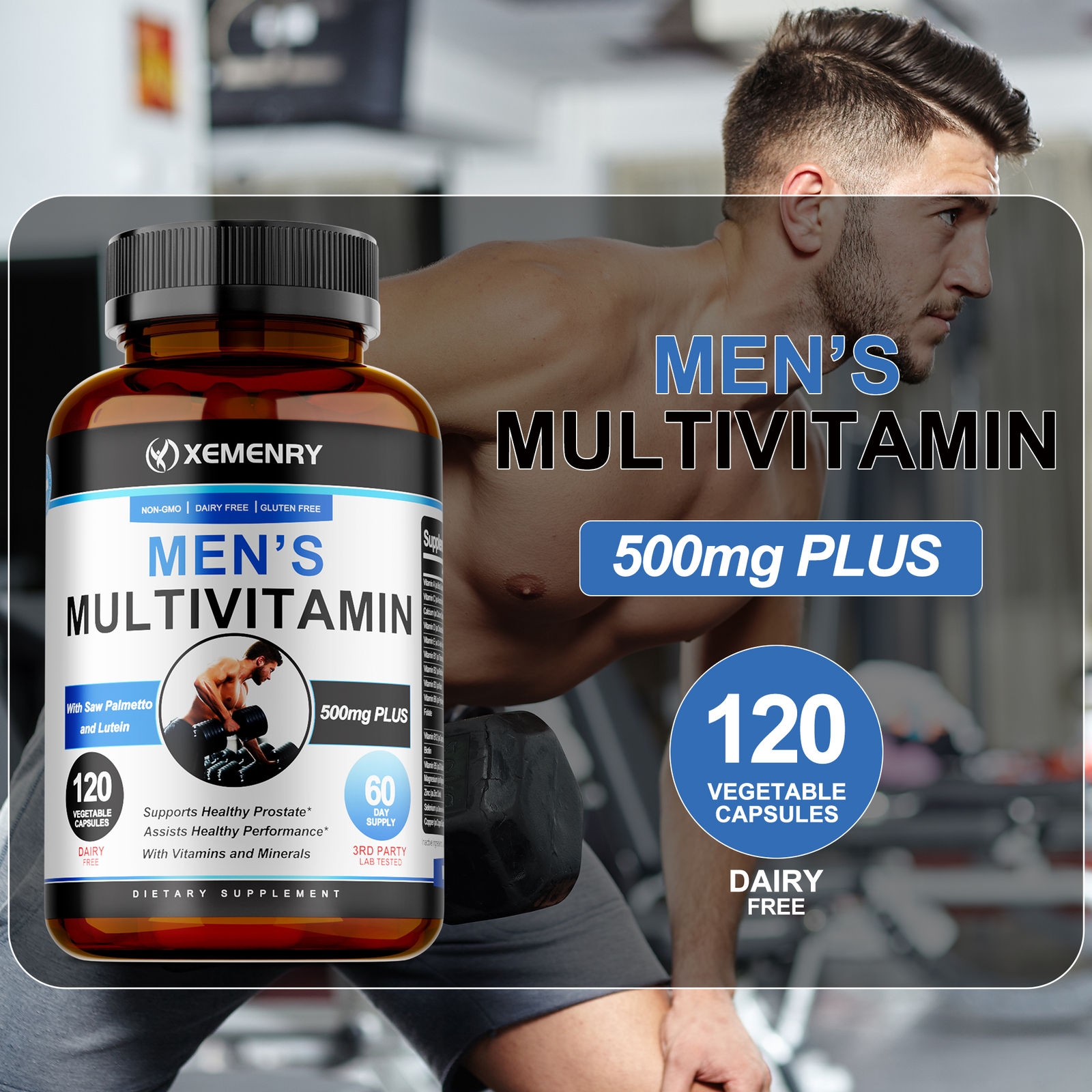 Men’s Multivitamin -Heart Health,Support Men’s Prostate and Urinary Tract Health