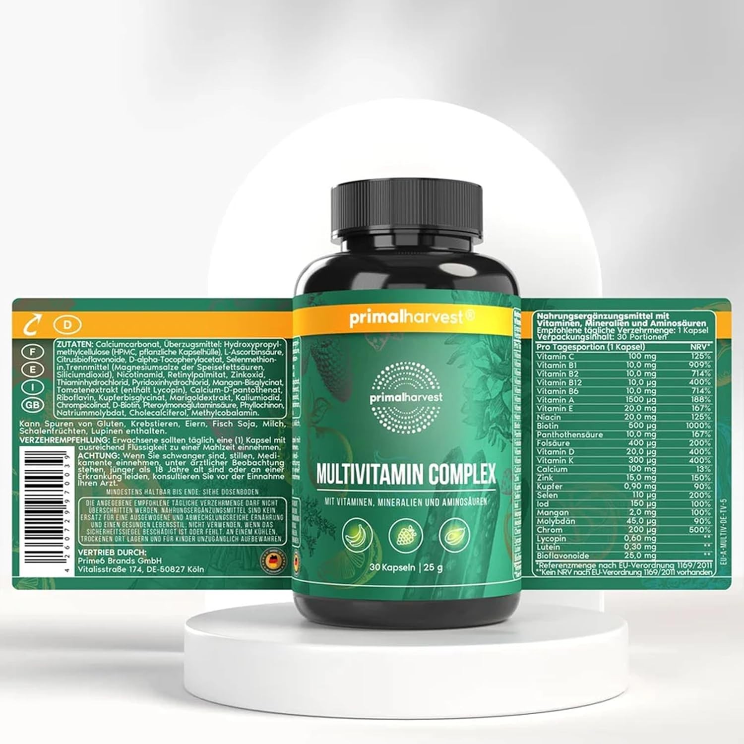 Primal Harvest Multivitamin – Energy, Immunity & Wellness with 21 Nutrients